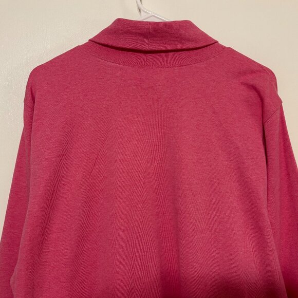 L.L. Bean Women's Plus L/S Interlock Turtleneck Tee Shirt Top 2X Heather Pink - Picture 5 of 9